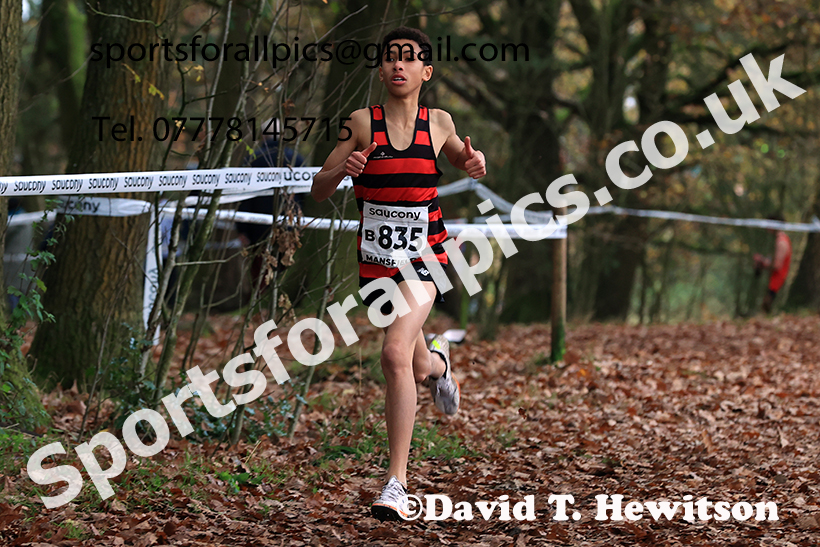 Boys Under-15s 2024 National Cross Country Relays, Berry Hill Park, Mansfield.   Photo: David T. Hewitson/Sports for All Pics